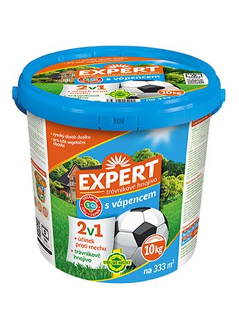 Expert 2v1 s vápencem trávníkové hnojivo  (Forestina) KBELÍK 10 kg