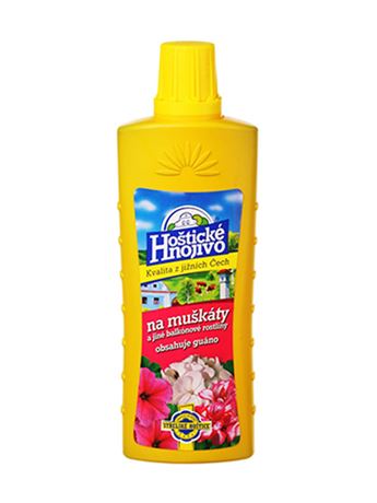Hnojivo tekuté s guánem Muškáty (Hoštické hnojivo) 500 ml