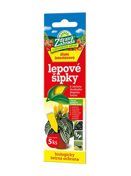 Lepové desky žluté šipky (Zdravá zahrada) 5 ks