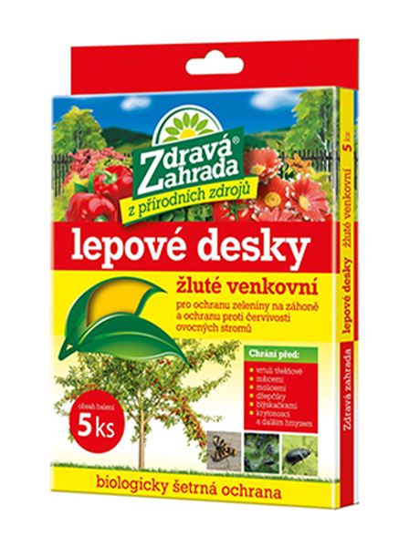 Lepové desky žluté venkovní (Zdravá zahrada) 5 ks