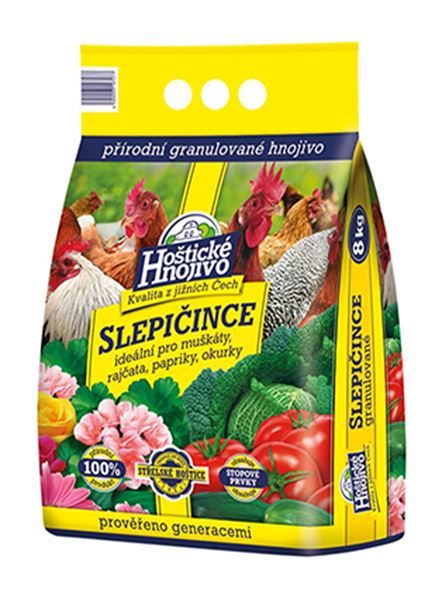 Slepičince granulované (Hoštické hnojivo) 8 kg