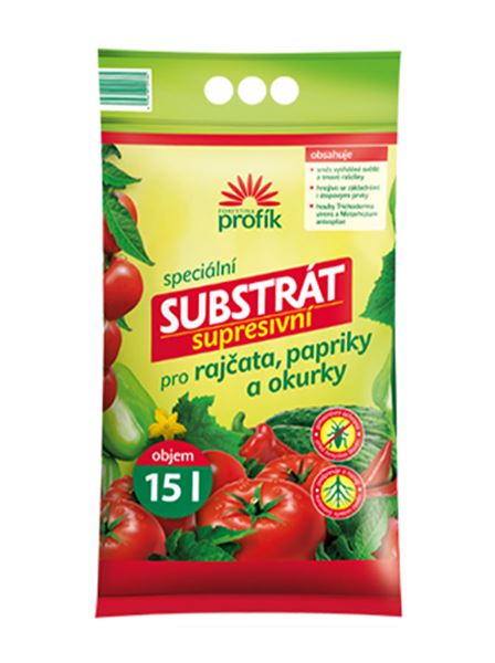 Substrát supresivní Rajčata, papriky a okurky (Profík) 15 l