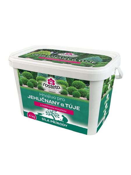 Hnojivo s čedičovou moučkou - jehličnany a tůje (Rosteto) 4 kg