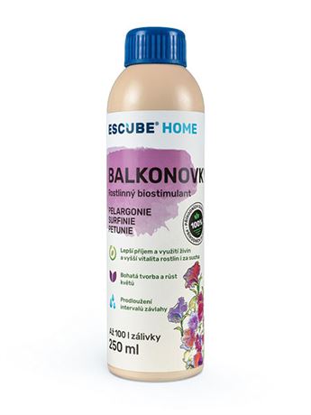 rostlinný biostimulant (Escube Home) pro balkónovky 250 ml