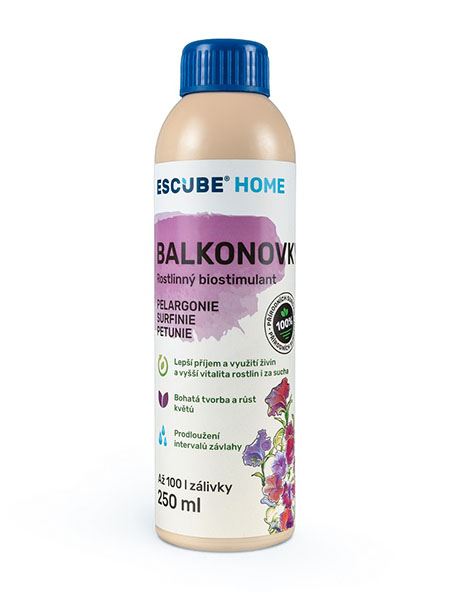 rostlinný biostimulant (Escube Home) pro balkónovky 250 ml