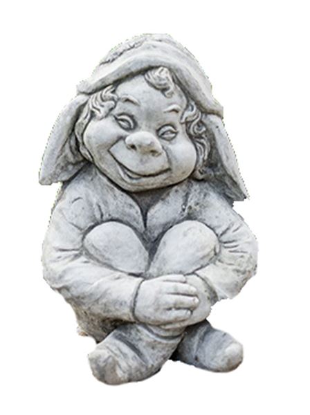 Figurka 01 Trpaslík sedící beton 31 cm