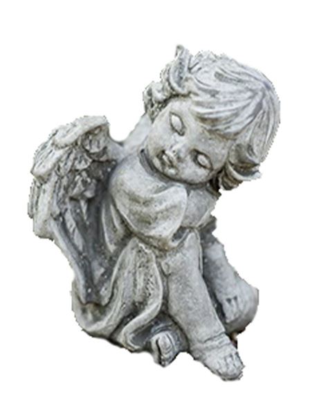 Figurka 207 Andílek s hlavou na koleni beton 18 cm