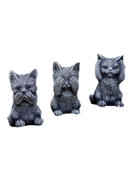 Figurka 307 Koťátko Neslyším beton 12 cm