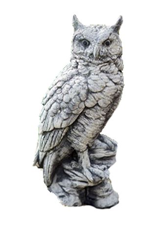 Figurka 313 Sova na kameni beton 39 cm