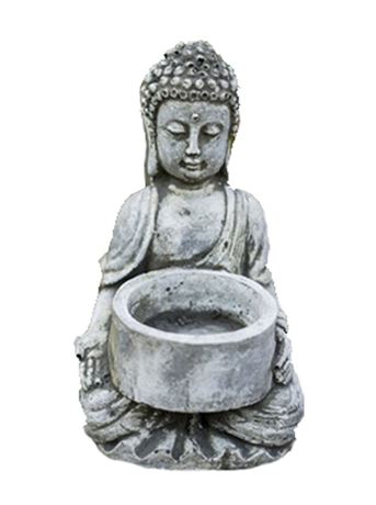 Figurka 103 Buddha na čajovou svíčku beton 10 cm