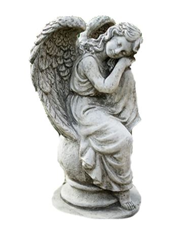Figurka 203 Anděl na kouli beton 36 cm