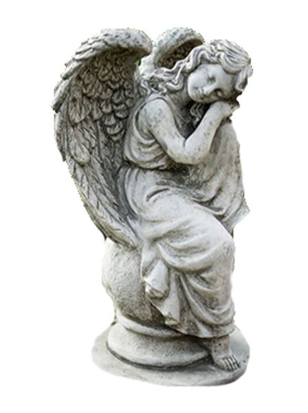 Figurka 203 Anděl na kouli beton 36 cm
