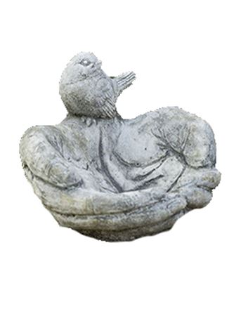 Figurka 403 Pítko pro ptáčky Ruce beton 20 cm