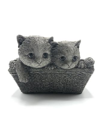 Figurka 409 Květináč s koťátky beton 17 cm