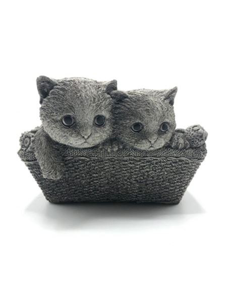Figurka 409 Květináč s koťátky beton 17 cm