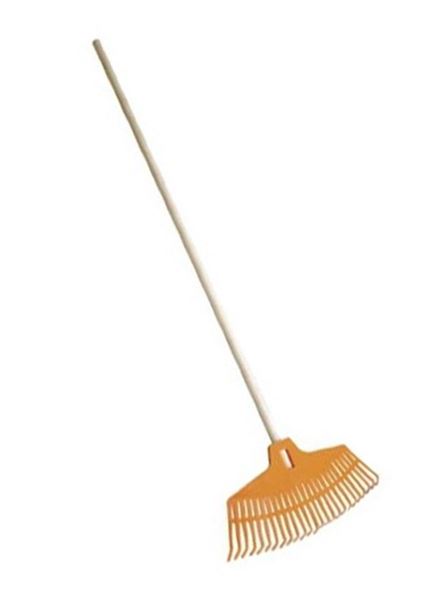 Hrábě plastové na listí 25 cm s násadou 160 cm