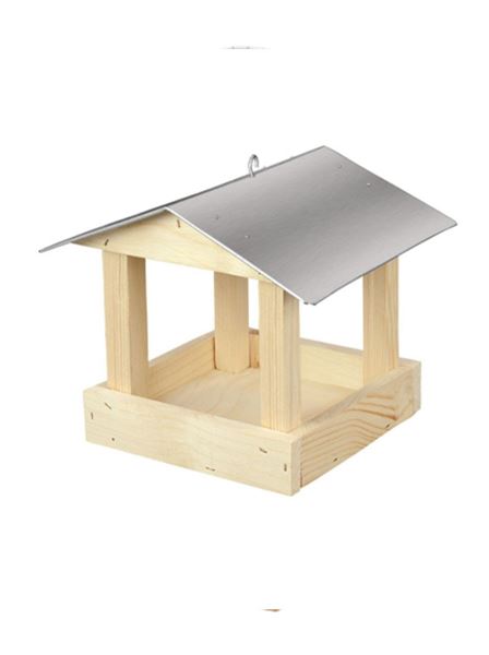 Krmítko pro venkovní ptactvo 03 závěsné pozink stříška