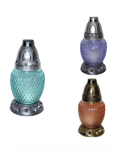 Lampa hřbitovní parafínová 30 g hoří 9 hod 17,5 cm