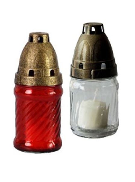 Lampa hřbitovní parafínová 30 g hoří 9 hod rovná 14 cm