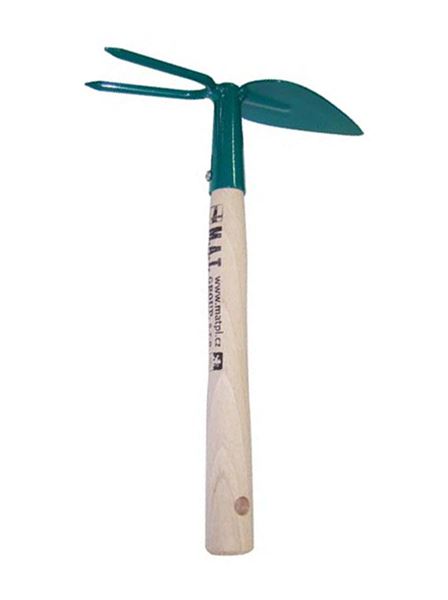 Okopávačka srdíčko 2 hroty s násadou 27 cm (Profi český výrobek)