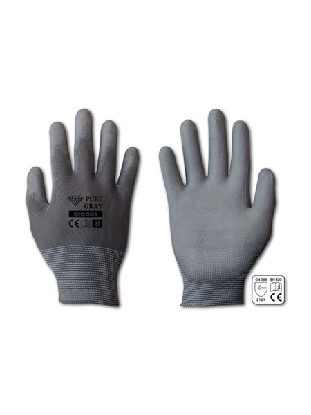 Rukavice Pure Gray PU velikost 11