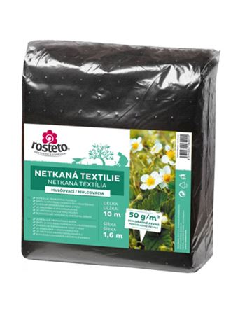 Textílie netkaná 50gr černá (Rosteto Neotex)  1,6 x 10 m