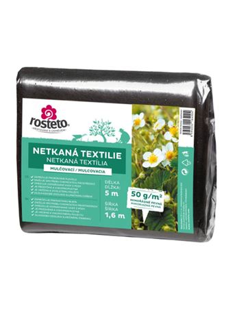 Textílie netkaná 50gr černá (Rosteto Neotex)  1,6 x 5 m