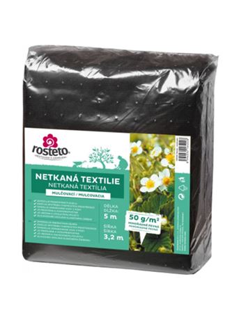 Textílie netkaná 50gr černá (Rosteto Neotex)  3,2 x 5 m