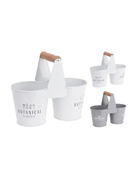 Květináč dekorační BOTANICAL double plech 12 cm