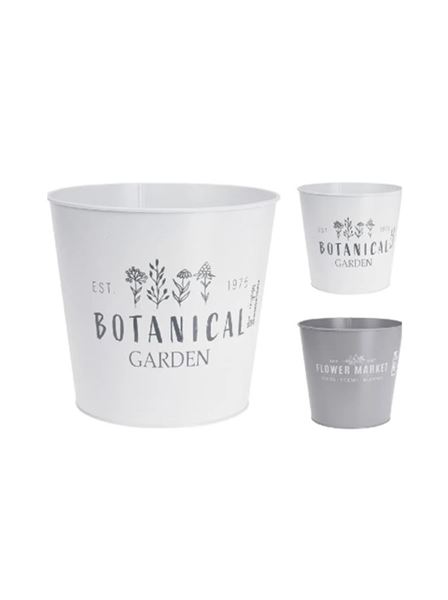 Květináč dekorační BOTANICAL plech 18 cm