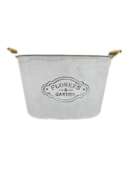 Květináč dekorační FLOWER GARDEN ovál plech 40 cm