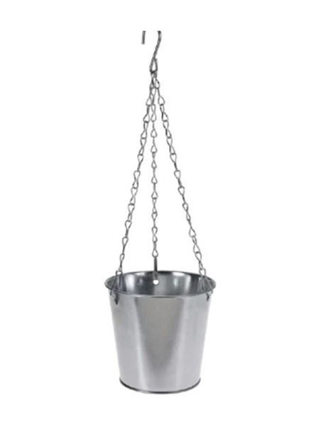 Květináč dekorační s řetězem závěs pozink 12,5 cm