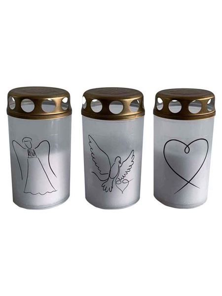 svíčka bílá Vatikánka s motivem 100 g